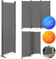 Sklopivi Troslojni Paravan za Vrt i Prostorije 167x164 cm Sivi MultiGarden