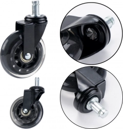 Gumeni kotačić za stolicu proziran tihi