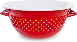 Emajlirana kuhinjska zdjela crvena s točkicama 26 cm, 2,5 l
