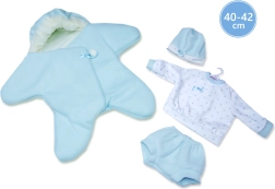 Odjeća za lutku NEW BORN 40–42 cm – flisasta zvjezdica, 3-dijelni set