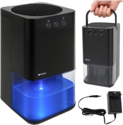 Odvlaživač zraka s LED pozadinskim osvjetljenjem i mjeračem vremena RUHHY, crni