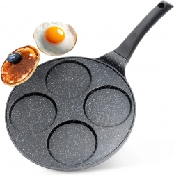 Granitna tava za jaja s 4 otvora BLACK LINE 26 cm