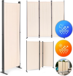 Sklopiva vrtna i sobna pregrada 3 panela 167x164 cm Bež MultiGarden