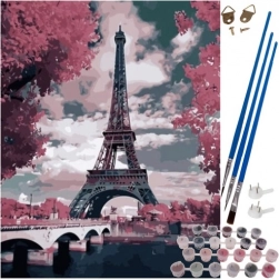 Slikanje po brojevima 40 × 50 cm – Eiffelov toranj na okviru