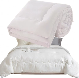Cjelogodišnja prozračna topla zimska poplun 160 × 200 cm bijela