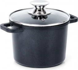 Visoki granitni lonac sa staklenim poklopcem 2 l GRANDE