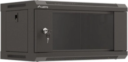 Viseći 4U 19" rack ormar Lanberg WF03, crni, staklena vrata