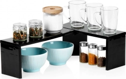 Kutna kuhinjska polica, crna, 47 × 32 × 15,5 cm