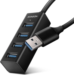 HUE-M1A mini metalni USB 3.2 Gen 1 razdjelnik s 4 porta, USB-A kabel 20 cm