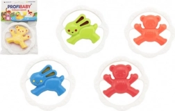 dječja zvečka i grizalo krug – medić ili zeko