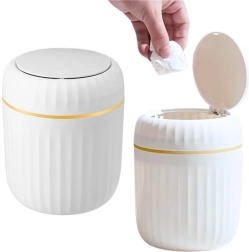 Mini kanta za otpad s otvorivim poklopcem bijela