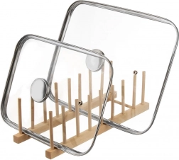 Drveni stalak za poklopce i tanjure 35,5 × 13,5 × 11 cm