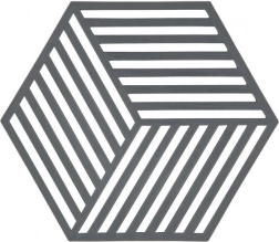 Podloga za vruće posuđe Zone Hexagon – Tamnosiva