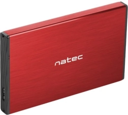 Vanjsko metalno kućište 2,5" za disk NATEC Rhino GO USB 3.0, crveno