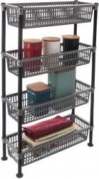 Uzak 4-slojni kupaonski regal GREY 50 × 19,5 × 83 cm