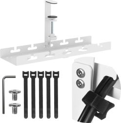 Podstolni organizator kabela s steznim držačem, 40 cm, bijeli