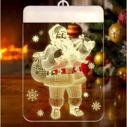 Božićna 3D staklena dekoracija za prozor