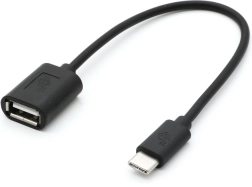 OTG kabel USB-C na USB-A, 15 cm, crni