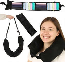 Putni jastuk s prostorom za pohranu crni