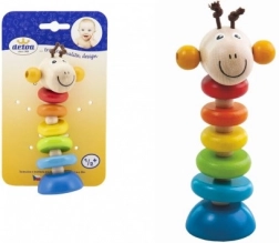 Detoa drvena igračka žirafa na opruzi