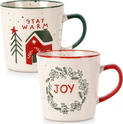 Set keramičkih božićnih šalica 350 ml, 2 kom
