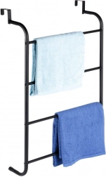 Metalni crni viseći držač za ručnike preko vrata