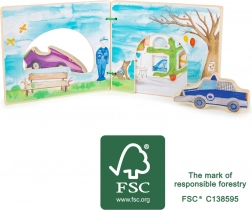 Drvena interaktivna knjiga Policija Small Foot