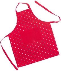Pamučna kuhinjska pregača s točkicama TECKA, crvena