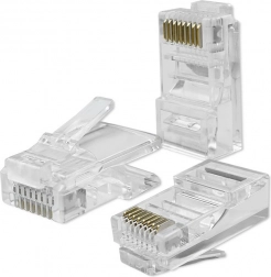 Modularni konektori RJ45 CAT6 UTP, pozlaćeni kontakti, 100 kom