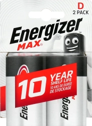Alkalne baterije D (LR20) ENERGIZER MAX, blister 2 kom