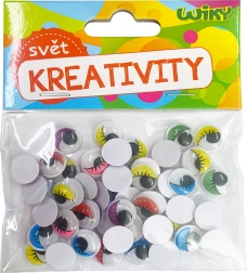 Oči pokretne šarene 12 mm