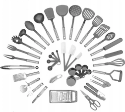 Ag949a set kuhinjskog pribora 40 kom siva