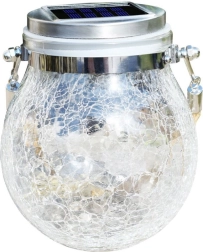 Solarna vrtna lanterna / Solarno viseće LED svjetlo - veličina L, bijelo svjetlo