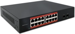 Gigabitni poe switch 16× rj45 i 2× sfp, 1000 Mb/s, metalno kućište