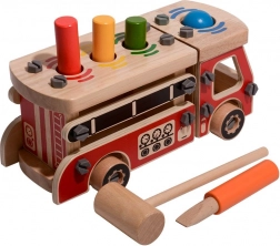 Drveni vatrogasni konstruktorski set sa čekićem LUCY & LEO