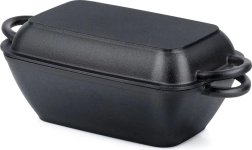 Lijevanoželjezni pekáč 2u1 s poklopcem i grill tavom 3,5 l / 1,5 l