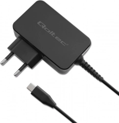 Qoltec GaN USB‑C punjač 65W crni