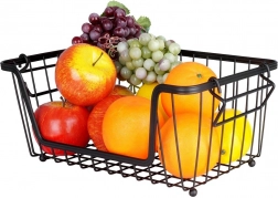 Metalna košara za voće i povrće, crna