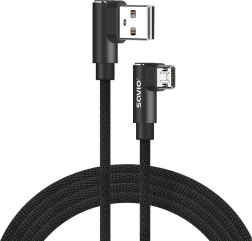Obostrani kabel USB A – Micro USB 2 m s kutom od 90° SAVIO