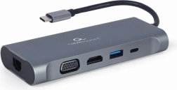 Adapter USB-C Razdjelnik USB-C PD GbE VGA HDMI 3xUSB 3.1 čitač audio
