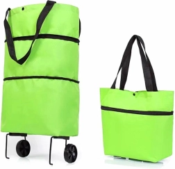 Ag392 sklopiva torba na kotačićima zelena