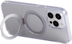 magnetična zaštitna maska s držačem JOYROOM za iPhone 15 Pro Max, prozirna