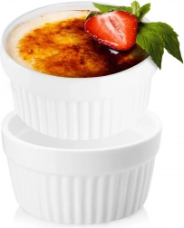 Keramičke posudice za pečenje bijele 9,5 cm, 170 ml – set 2 kom
