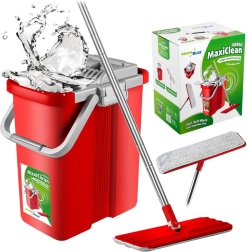 Plosnati mop s kantom i cjedilom GreenBlue MaxiClean, 2× navlake od mikrovlakana