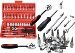 Set nasadnih ključeva 1/4" - 46 dijelova u koferu