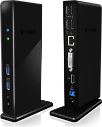 Stolna dokovna stanica ICY BOX s USB, HDMI, LAN, DVI-I i mikrofonskim ulazom