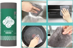 Kuhinjski ručnici i spužvice na roli 20 × 9 cm, sivi, 25 kom