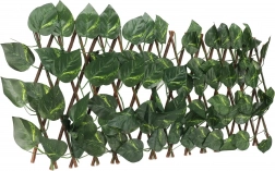 Rastezljiva rešetka s umjetnim lišćem za balkon i terasu 290 × 60 cm