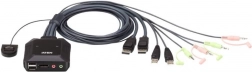 Prekidač s 2 porta USB DP KVM CS22DP