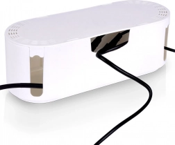 Bijeli organizator za kabele s ventilacijskim otvorima VILDE